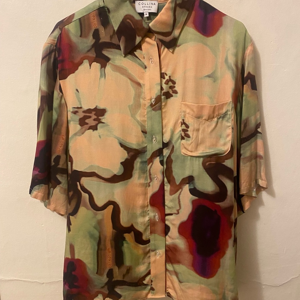 Collina Strada Floral Button-Up Shirt